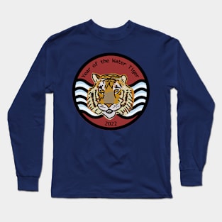 Water Big Cats Portrait Year of the Tiger 2022 Long Sleeve T-Shirt